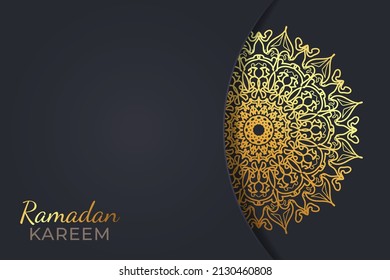 Ramadam kareem background with mandala ornaments.