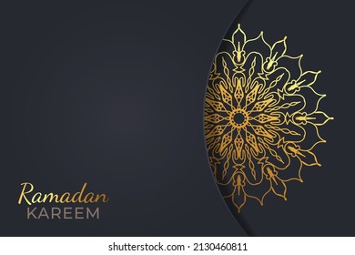 Ramadam kareem background with mandala ornaments.