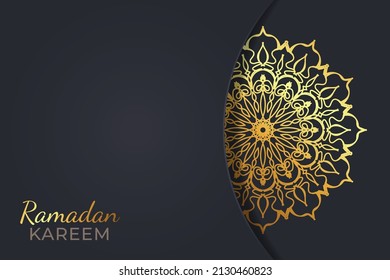 Ramadam kareem background with mandala ornaments.