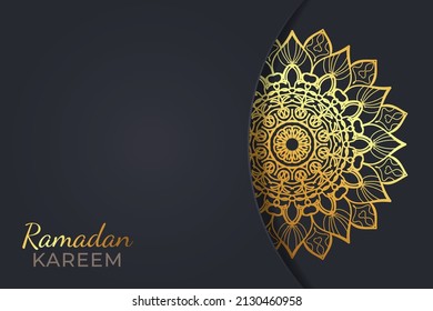 Ramadam kareem background with mandala ornaments.