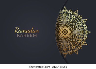 Ramadam kareem background with mandala ornaments.