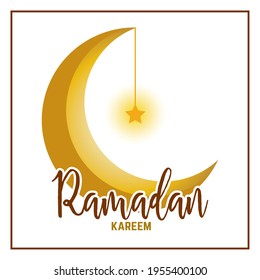 Ramadam Kareem poster. Muslim celebration - Vector illustration