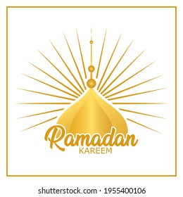 Ramadam Kareem poster. Muslim celebration - Vector illustration