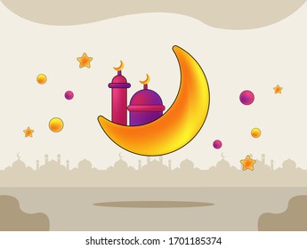 Fondo plano lindo Ramadán 2020