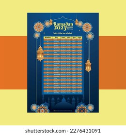 Ramadan 2023 elegantes Kalenderdesign