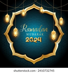 Rmadan 2024 Banner mit schwarz-blauem islamischem Hintergrund-Design032