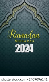 ramadan 2024 banner with blue background design44