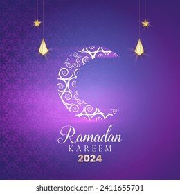 ramadan 2024 banner with blue and purple background design 008