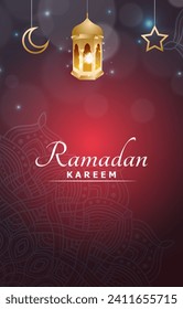 ramadan 2024 banner with red background design 017
