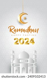 ramadan 2024 short template banner with orange and white islamic background design4