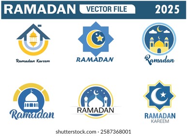 Ramadan 2025 Icon Pack Islamic Vector Art Collection.eps