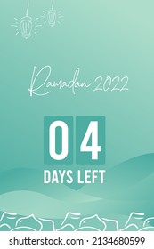 Ramadan 4 days left. template design for feeds, story posts, wallpapers, posters