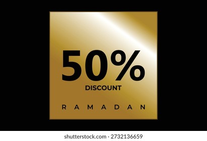 Ramadán 50% de descuento oferta Vector, ilustración