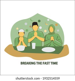 Ramadan activity series vector with flat concept,