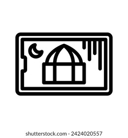 ramadan app icon or logo design isolated sign symbol vector illustration - high quality line style vector icon suitable for designers, web developers, displays and websites