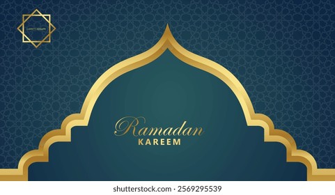 Ramadan Arabic Islamic background with lantern and star ornaments vector eps 10