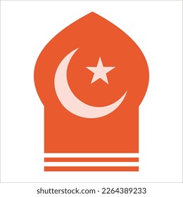 ramadan arabic islamic celebration icon set vector illustration tone color icon