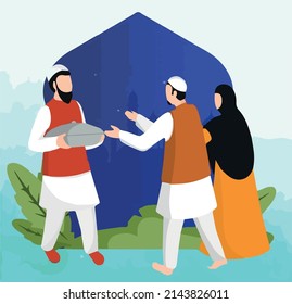 Ramadan art design style stock illustration