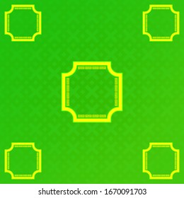 Ramadan background with the concept of a plain frame. batik concept on a green background. Ramadan theme concept.