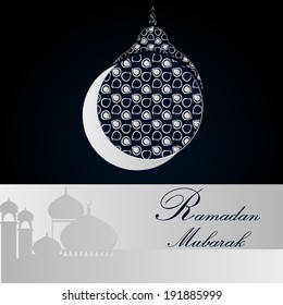 Ramadan Background With Crescent Moon.