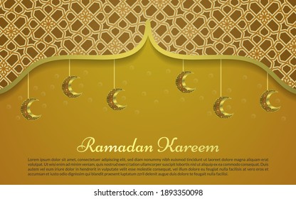 Ramadan background culture islamic religius kareem , moon greeting decoration banner gift business wallpaper , card beautiful illustration art deco