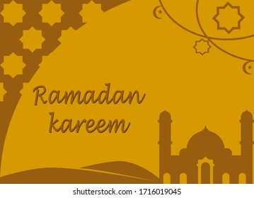 Vektorillustration Design der Grußkarten im Monat Ramadan.