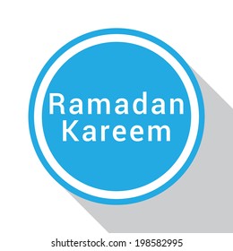 ramadan background greeting card -blue and white colors