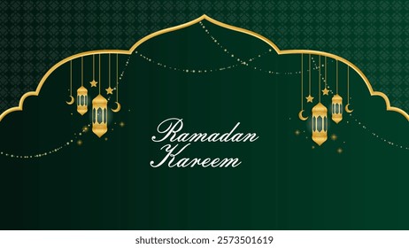 ramadan background and greeting card vector