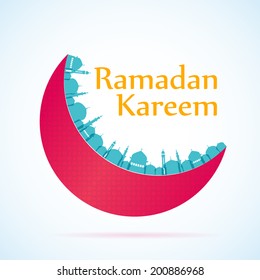 Ramadan background with Ramadan Kareem