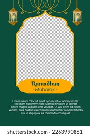 fondo ramadán con farolillos y accesorios islámicos buenos para volantes, panfletos, etc