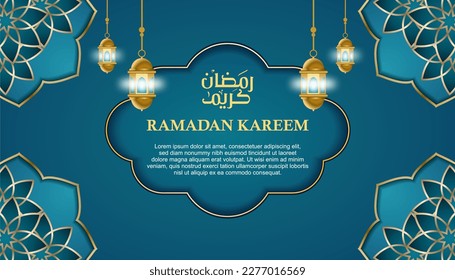 ramadan background with lanterns and other Islamic accessories