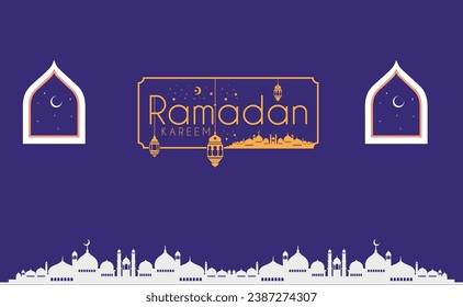 Ramadan background, night prayer background, Ramadan Mubarak, Ramadan is the month of goodness, the month of fasting, yam