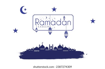 Fondo de Ramadán, antecedentes de oración nocturna, Ramadán Mubarak, Ramadán es el mes de bondad, el mes del ayuno, yam