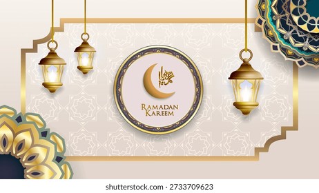 Fondo de Ramadán con adornos para el próximo evento