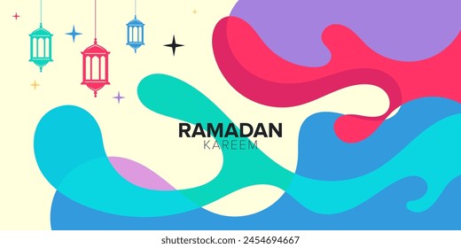 colecciones de Plantilla de póster de fondo de ramadán