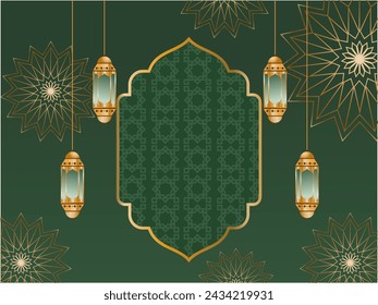 Ramadan background and template with ornament islamic