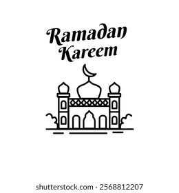 Ramadan background theme for greetings, card, infographic, flyer, template vector design template. Arabic and Islamic symbol. Ornament and element shape, line art, simple, minimalist background