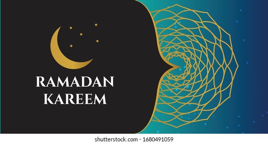 Ramadan Background Vector with Decorative Arabic Mandala