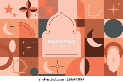 Ramadan background, wallpaper, greeting card, poster, modern iilustration