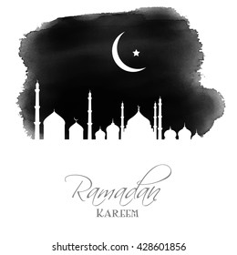 Ramadan-Hintergrund mit Aquarellwirkung