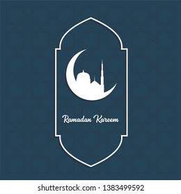 ramadan backgrounds vector,Ramadan kareem on blue abstract background.