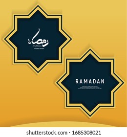ramadan backgrounds vector,Ramadan kareem on navy blue abstract background