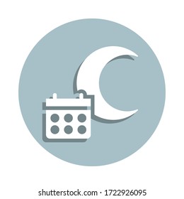 Icono de la insignia de Ramadán. Glifo simple, vector plano de iconos de la religiosidad mundial para ui y ux, sitio web o aplicación móvil