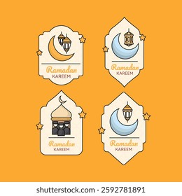 Ramadan Badge icon with ramadan theme design