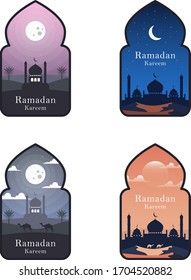 Ramadan-Badge mit unterschiedlichem Stil