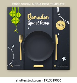 ramadan banner ads. ramadan social media post template