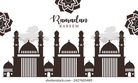 ramadan banner background with oranments