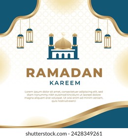Banner de Ramadán de fondo simple banner de Ramadán