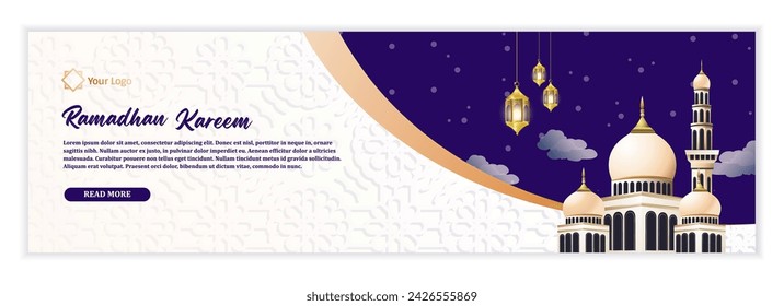 Ramadan banner design, for Islamic events. vector illustration