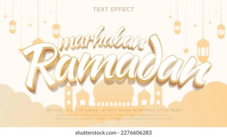 Ramadan banner and editable text effect